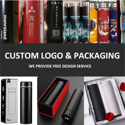 Smart Insulation Stainless Steel Thermos Cup Water Bottle Led Digital Temperature Display Thermos